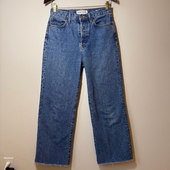 Denim Forum Denim - Denim Forum The Farrah high rise wide leg jeans button fly Size 28 Aritzia